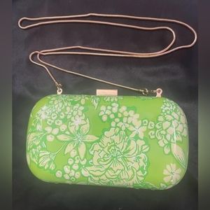 Lilly Pulitzer Hardshell Clutch/Crossbody In Limeade It's A Spring Thing